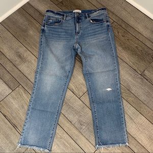 The LOFT Modern Straight Distressed Jeans 30 / 10